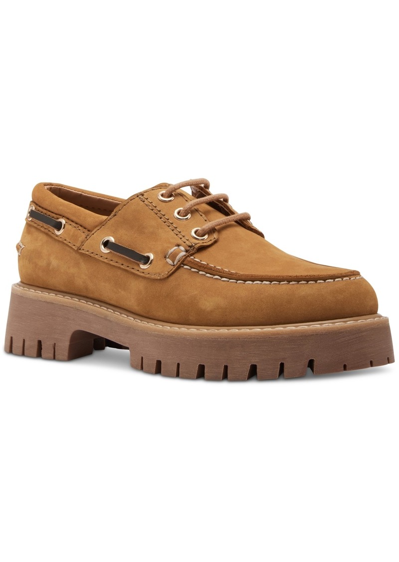 Steve Madden Women's Lavine Lug-Sole Boat Shoes - Tan