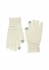 Steve Madden Women's Lurex Zig Zag i-Touch Gloves
