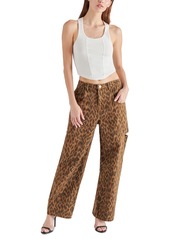 Steve Madden Women's Maise Leopard-Print Barrel-Cut Pants - Leopard