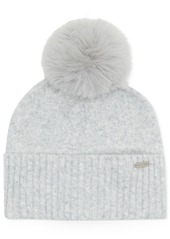 Steve Madden Women's Marled Knit Pom Pom Beanie - Camel