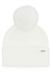 Steve Madden Women's Marled Knit Pom Pom Beanie - Sky Blue