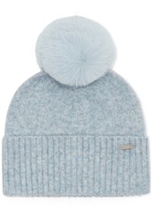 Steve Madden Women's Marled Knit Pom Pom Beanie - Camel