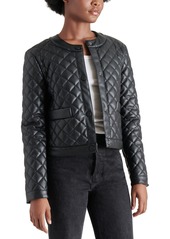 Steve Madden Women's Martine Faux-Leather Long-Sleeve Jacket - Black