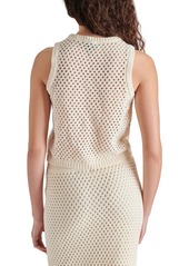 Steve Madden Women's Melina Open Crochet Sweater - Natural