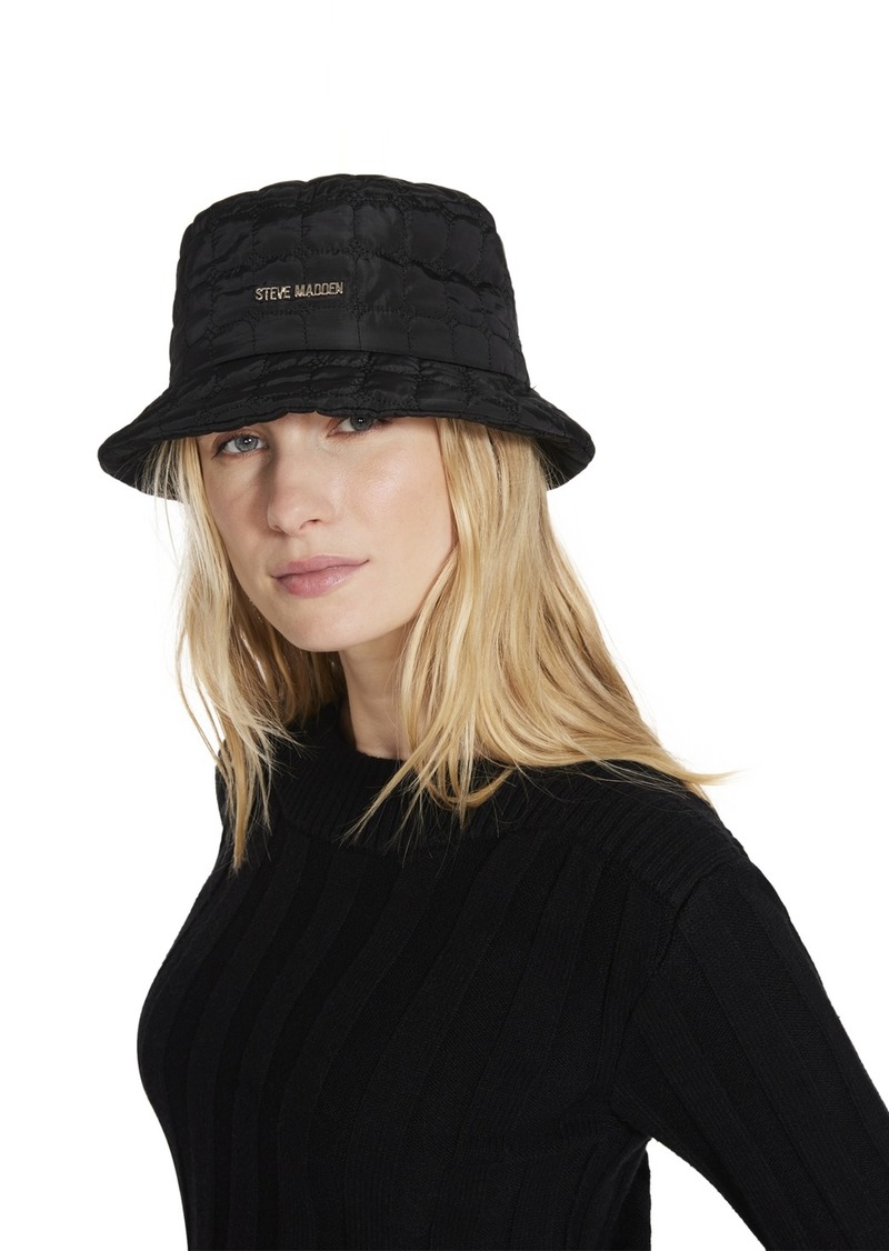 Steve Madden Women's Michi Quilted Bucket Hat - Black