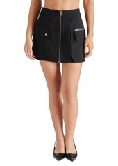 Steve Madden Women's Mila Zip-Front Mini Skirt - Black