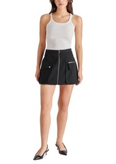 Steve Madden Women's Mila Zip-Front Mini Skirt - Black