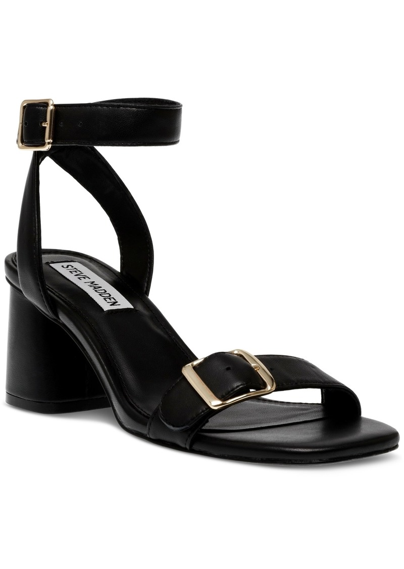 Steve Madden Women's Mindi Block-Heel City Sandals - Black