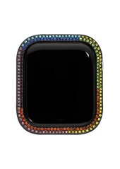 Steve Madden Women's Mixed Metal Apple Watch Bumper Accented with Rainbow Crystals, 40mm - Silver