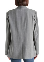 Steve Madden Women's Noellie Pinstripe Single-Breasted Blazer - Grey