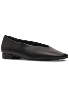 Steve Madden Women's Prima Tailored Pointed-Toe Flats - Black Leather