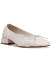 Steve Madden Women's Priscilla Block-Heel Bow Flats - Bone Leather