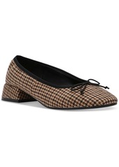 Steve Madden Women's Priscilla Block-Heel Bow Flats - Brown Tweed