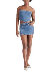 Steve Madden Women's Priya Denim Mini Skort - Blue Denim