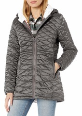 Steve Madden Women's Quilted Anorak with Hood  S