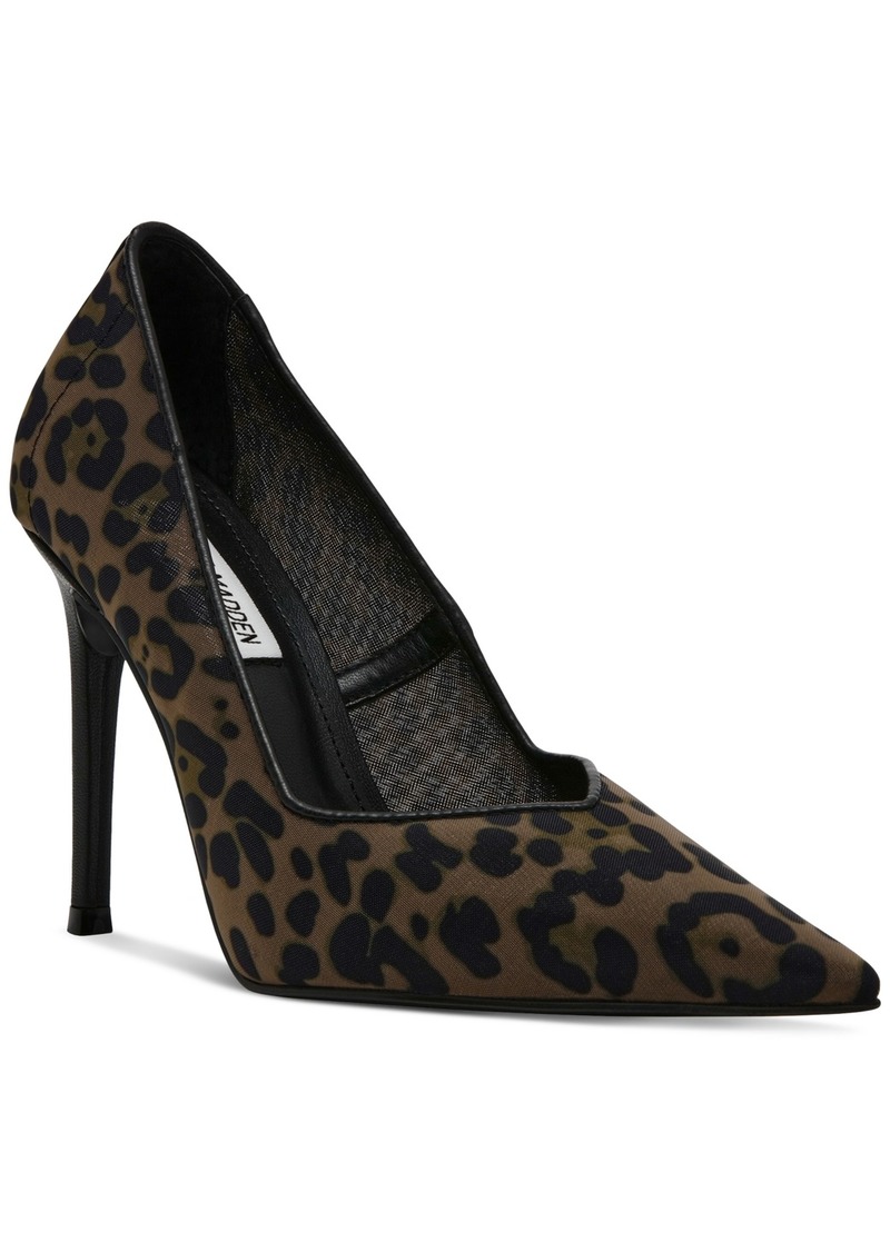 Steve Madden Women's Raz Pointed-Toe Stiletto Pumps - Leopard Mesh