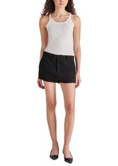 Steve Madden Women's Rodin Suiting-Style Mini Skort - Black