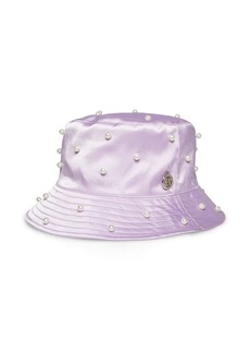STEVE MADDEN Women's Satin Bucket HAT W/Pearls