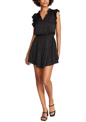 Steve Madden Women's Satin Prairie Dreams Mini Dress - Black