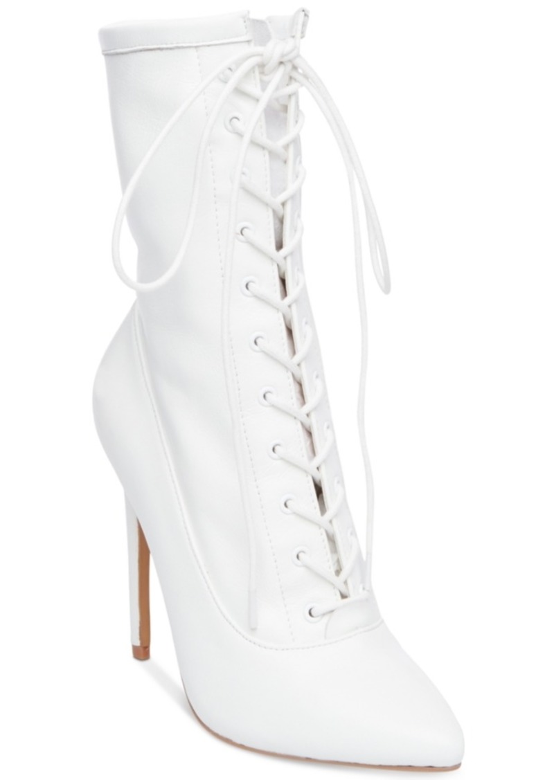 lace up stiletto booties