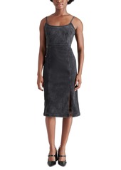 Steve Madden Women's Slit-Front Giselle Denim Midi Dress - Washed Denim