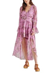 Steve Madden Women's Sol Floral High-Low Maxi Dress - Purple