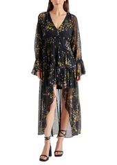 Steve Madden Women's Sol Floral High-Low Maxi Dress - Black