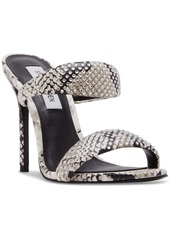 Steve Madden Women's Sudden-r Puffy Strappy Stiletto Dress Sandals - Snake/Rhinestone