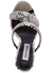 Steve Madden Women's Sudden-r Puffy Strappy Stiletto Dress Sandals - Snake/Rhinestone