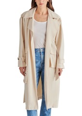 Steve Madden Women's Sunday Cotton Belted Trench Coat - Antique Ivory