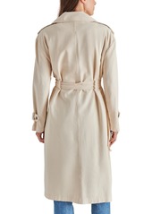 Steve Madden Women's Sunday Cotton Belted Trench Coat - Antique Ivory