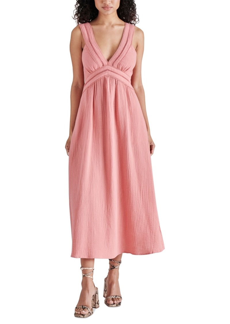 Steve Madden Women's Taryn Cotton Gauze Midi Dress - Rose Mauve