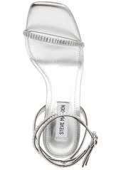 Steve Madden Women's Thierry Ankle-Wrap Rhinestone Dress Sandals - Silver/Rhinestone