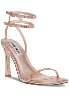 Steve Madden Women's Thierry Ankle-Wrap Rhinestone Dress Sandals - Rose Gold/Rhinestone