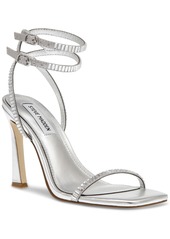 Steve Madden Women's Thierry Ankle-Wrap Rhinestone Dress Sandals - Silver/Rhinestone