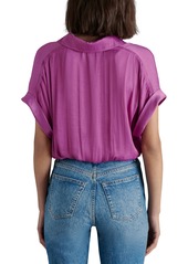 Steve Madden Women's Tori Button-Front Tie-Hem Top - Radiant Orchid