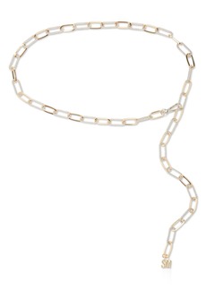 Steve Madden Women's Two-Tone Paperclip Chain Belt - Gold/silver