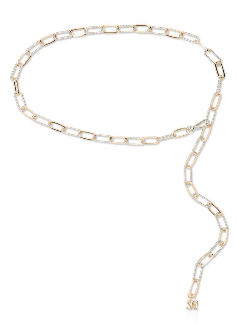 Steve Madden Women's Two-Tone Paperclip Chain Belt - Gold/silver