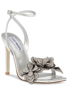 Steve Madden Women's Ulyana Floral Dress Sandals - Silver Multi
