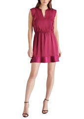 Steve Madden Women's Verona Pleated-Trim Mini Dress - Forest Ber