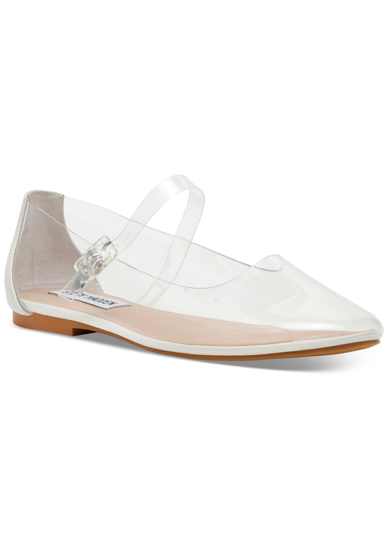 Steve Madden Women's Vinetta Vinyl Mary Jane Flats - Clear Vinyl