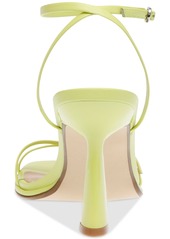 Steve Madden Women's Zarya Strappy Flared-Heel Dress Sandals - Neon Lime