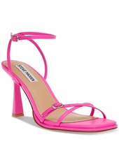 Steve Madden Women's Zarya Strappy Flared-Heel Dress Sandals - Neon Pink