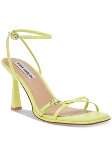 Steve Madden Women's Zarya Strappy Flared-Heel Dress Sandals - Neon Lime