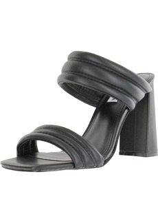 Steve Madden Tahani Womens Faux Leather Slip On Slide Sandals