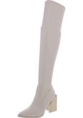 Steve Madden Tanzee Womens Faux Leather Pointed Toe Over-The-Knee Boots