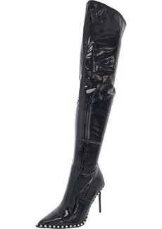 Steve Madden Vyva Womens Rhinestone Pointed Toe Over-The-Knee Boots