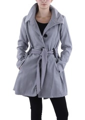 Steve Madden Womens Fleece Lightweight Overcoat