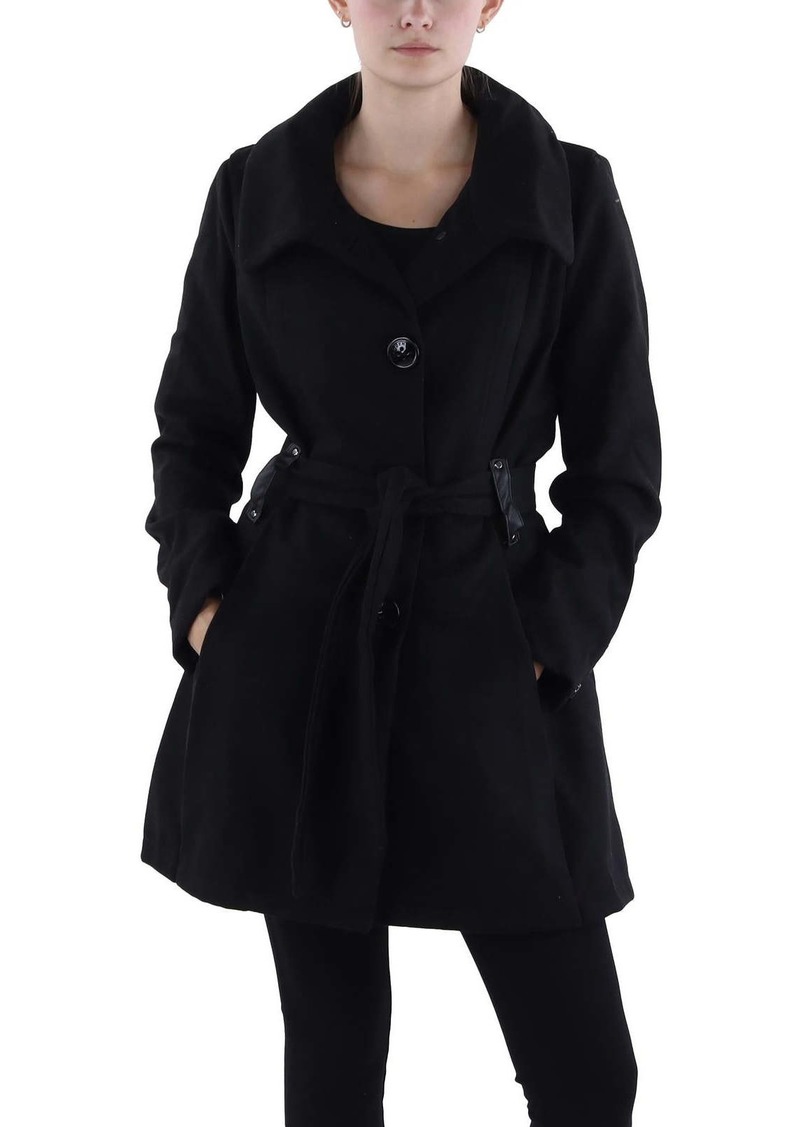 Steve Madden Womens Fleece Lightweight Overcoat