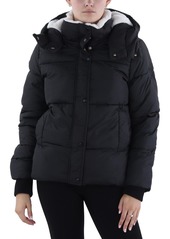 Steve Madden Womens Fleece Lined Quilted Puffer Jacket